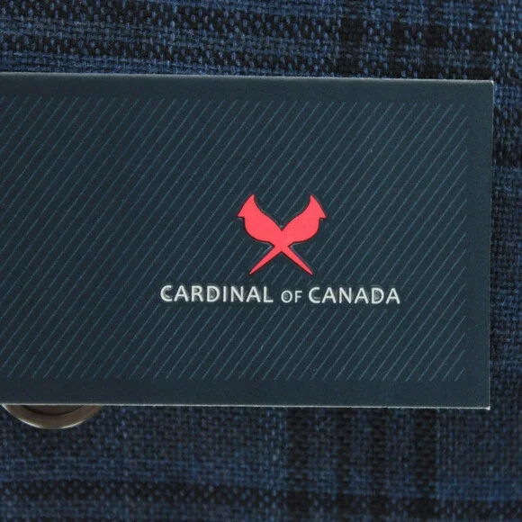 Cardinal of Canada NWT Wool Sport Coat Size 38S US In Blue & Black Plaid